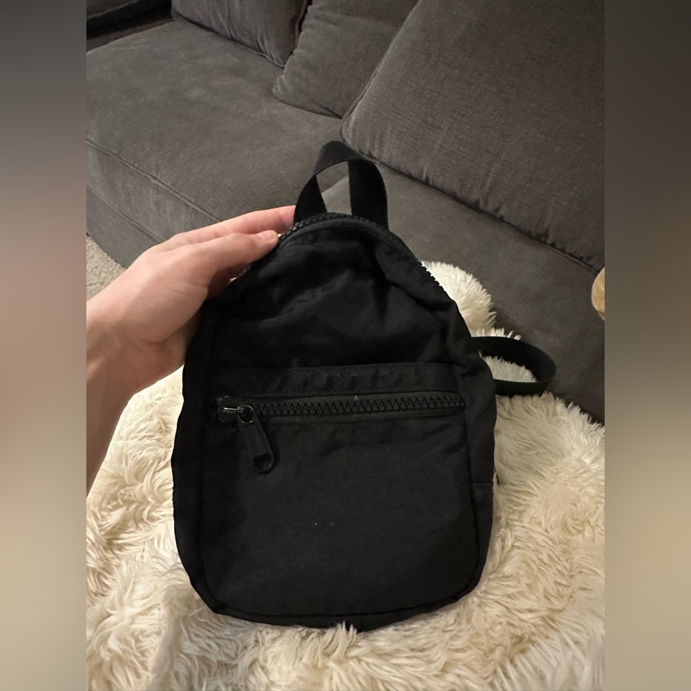 Black mini backpack